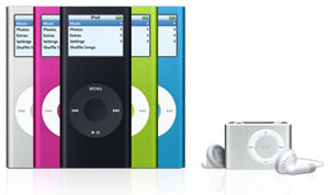iPod nano と iPod shuffle